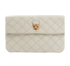 Envelope Clutch, &pound;70, Handbags, White, Leather, Front view